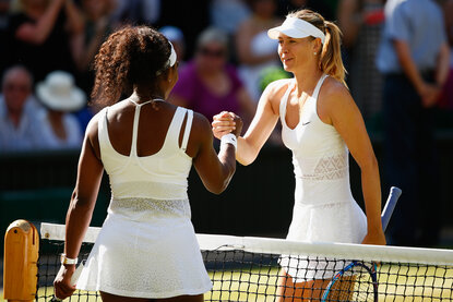 Serena Williams und Maria Sharapova scheinen langsam zueinander zu finden Serena Williams und Maria Sharapova scheinen langsam zueinander zu finden