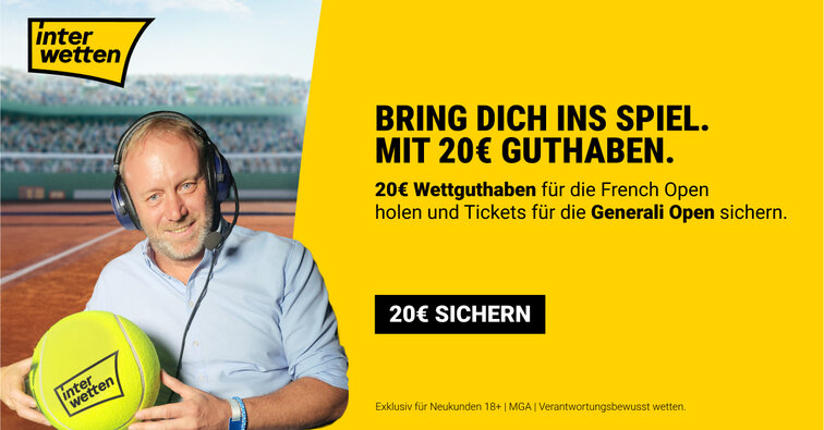 interwetten schickt Dich mit ein bisschen Glück zu den Generali Open 2025 nach Kitzbühel