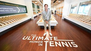Roger Federer in der International Tennis Hall of Fame in Newport