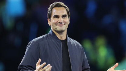 Roger Federer im Herbst 2023 beim 1000er in Shanghai Roger Federer im Herbst 2023 beim 1000er in Shanghai