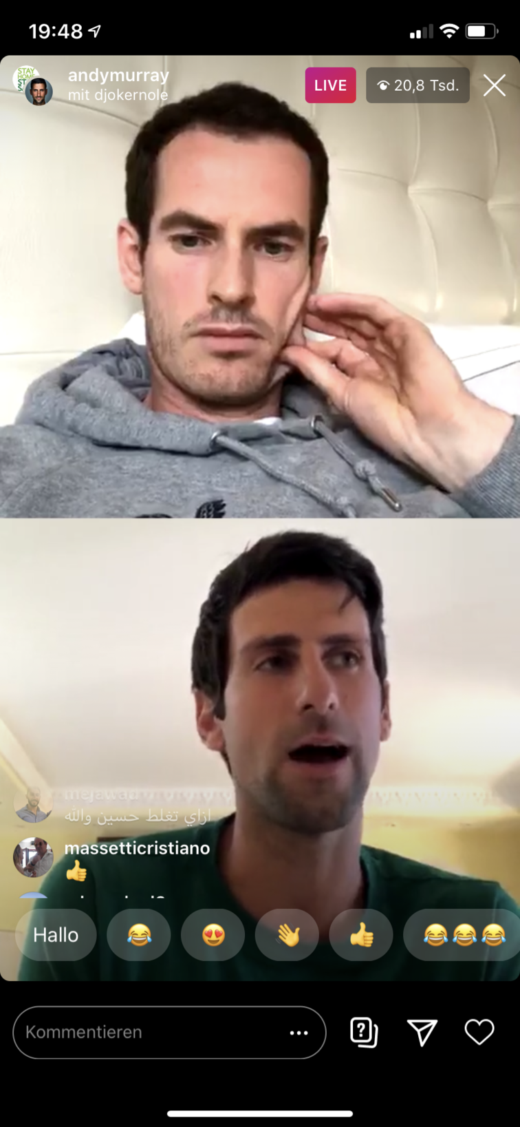 Nole zu Gast bei Sir Andrew Nole zu Gast bei Sir Andrew