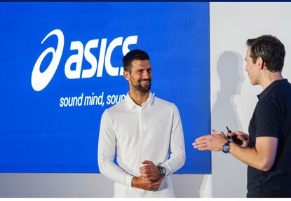 Novak Djokovic bei einem Event von ASCICS in Melbourne Novak Djokovic bei einem Event von ASCICS in Melbourne