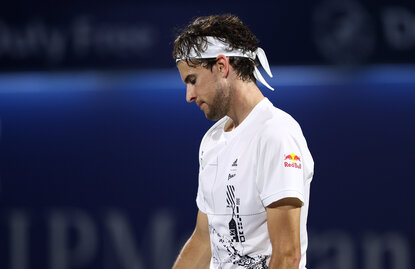 Dominic Thiem hat sich in Dubai in eine mittelschwere Formkrise gespielt Dominic Thiem hat sich in Dubai in eine mittelschwere Formkrise gespielt