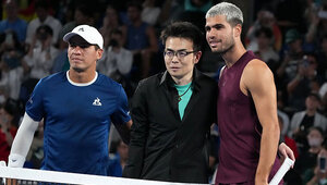 Sebastian Baez und Carlos Alcaraz 2025 in Tokio