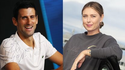 Altersgenossen, Team-Kollegen - Novak Djokovic und Maria Sharapova Altersgenossen, Team-Kollegen - Novak Djokovic und Maria Sharapova