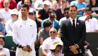 Novak Djokovic und Roger Federer in Wimbledon