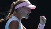 Kristina Mladenovic hat in Dubai Naomi Osaka verabschiedet