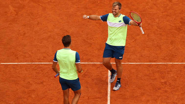 In Paris haben Andreas Mies und Kevin Krawietz viel Grund zum Jubeln In Paris, Andreas Mies and Kevin Krawietz have a lot of reason to celebrate