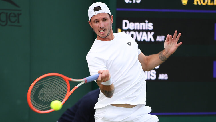 Dennis Novak am Dienstag in Wimbledon Dennis Novak am Dienstag in Wimbledon