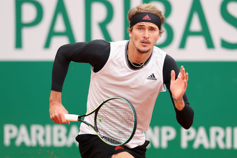 Alexander Zverev hat nach wie vor mit Ellbogenproblemen zu kämpfen Alexander Zverev at the ATP Masters 1000 tournament in Monte Carlo