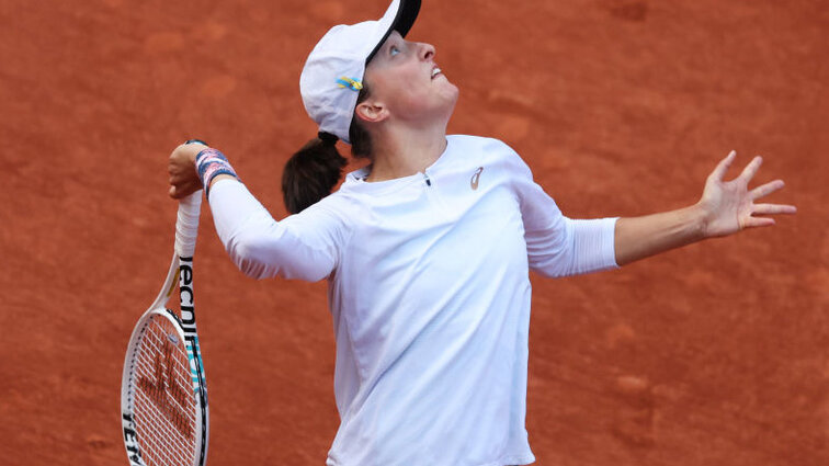 Iga Swiatek am Montag in Roland Garros