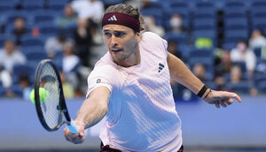 Besonders weit musste sich Alexander Zverev gegen Juncheng Shang nicht strecken