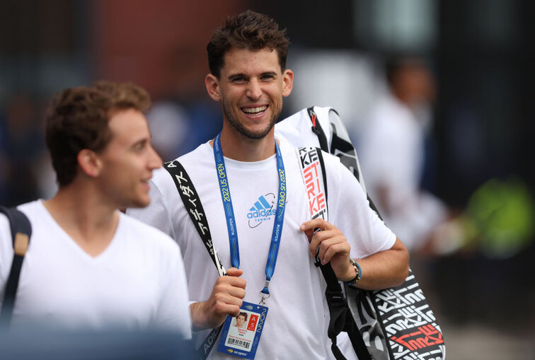 Dominic Thiem und sein kleiner Bruder Moritz auf der Anlage der US Open in Flushing Meadows