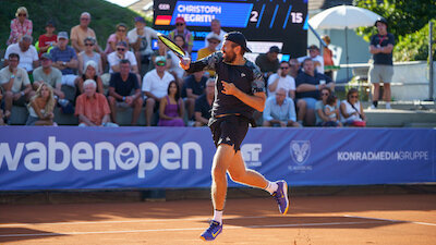 Christoph Negritu besiegte zum Auftakt in Augsburg im DTB-Duell den Davis-Cup-Spieler Maximilian Marterer. Moritz Pajonk