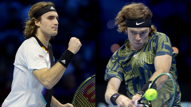 Erst im letzten Match der Gruppenphase entscheidet sich, ob Stefanos Tsitsipas oder Andrey Rublev ins Halbfinale aufsteigen wird