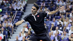 Roger Federer bei den US Open - allerdings noch in seiner aktiven Zeit