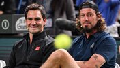 Roger Federer und Marat Sahin am Freitagabend in Shanghai