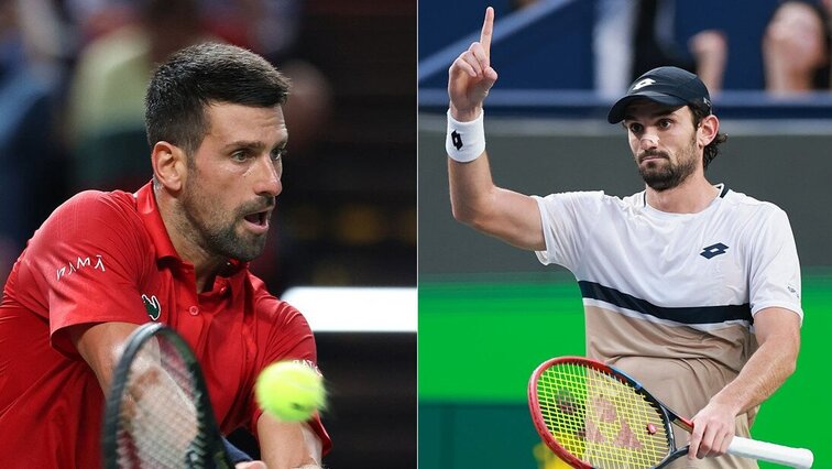 Novak Djokovic (li.) - Valentin Vacherot (re.)