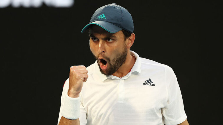 Aslan Karatsev während seines Erfolgslaufs bei den Australian Open Aslan Karatsev während seines Erfolgslaufs bei den Australian Open