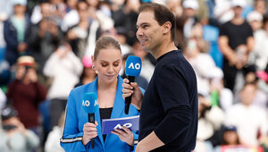 Jelena Dokic und Rafael Nadal am Samstag bei den Australian Open 2026
