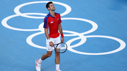 In der Hoffnung auf den Olympiasieg in Paris geht Novak Djokovic neue Wege. Getty Images