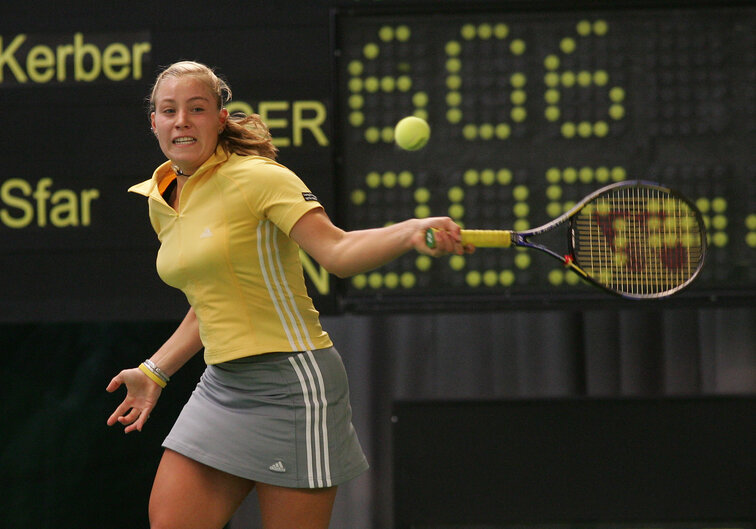 Das ist doch... ja, die junge Angelique Kerber bei ihrem Filderstadt-Start in 2005.
