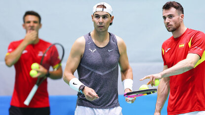 Rafael Nadal bereitet sich schon seit ein paar Tagen in Málaga auf den Davis Cup vor Rafael Nadal bereitet sich schon seit ein paar Tagen in Málaga auf den Davis Cup vor