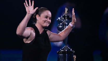 "Danke der Nachfrage, aber mir geht es auch ohne Tennis gut", scheint Ash Barty zu sagen "Danke der Nachfrage, aber mir geht es auch ohne Tennis gut", scheint Ash Barty zu sagen