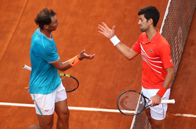 Novak Djokovic und Rafael Nadal haben das Turnier in Rom in eisener Hand Novak Djokovic and Rafael Nadal have the tournament in Rome in iron hands