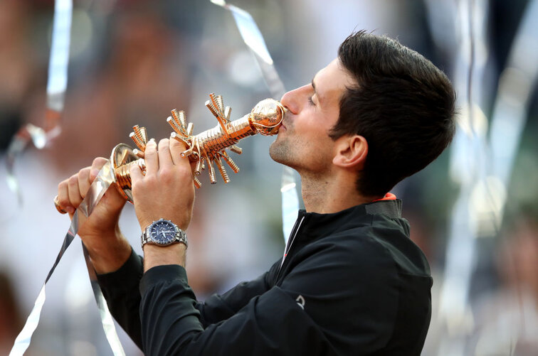 Novak Djokovic schlug Stefanos Tsitsipas 2019 im Madrid-Finale