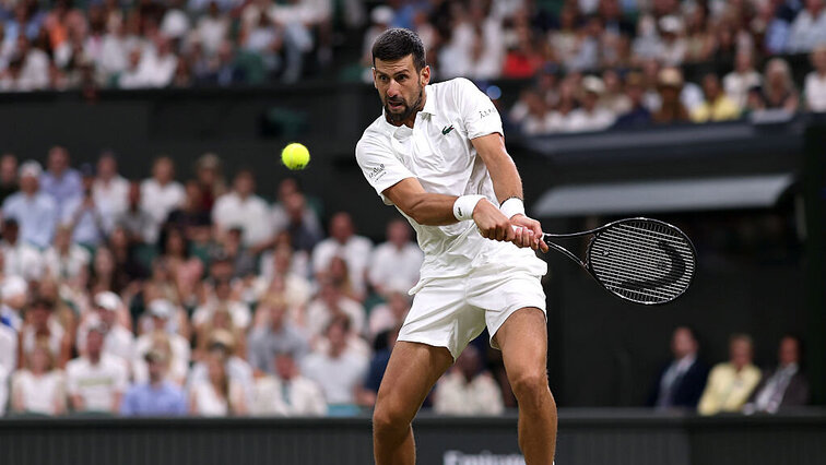 Novak Djokovic erfreut sich in Wimbledon einer großen Fanbase. Novak Djokovic erfreut sich in Wimbledon einer großen Fanbase.