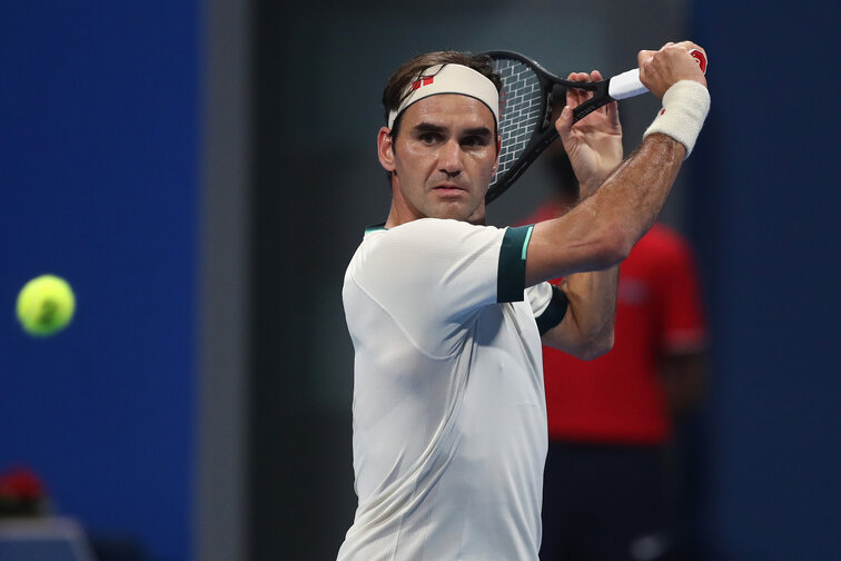 Roger Federer at the ATP 250 tournament in Doha