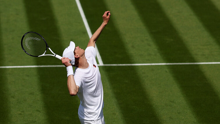 Jannik Sinner beim Training in Wimbledon Jannik Sinner beim Training in Wimbledon
