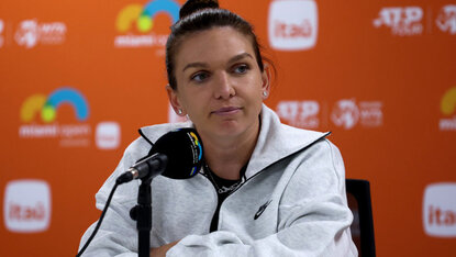 Simona Halep bei ihrem Comeback-Turnier in Miami 2024 Simona Halep bei ihrem Comeback-Turnier in Miami 2024