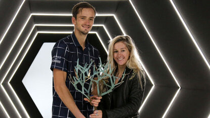 Daniil Medvedev mit seiner Ehefrau Daria Daniil Medvedev mit seiner Ehefrau Daria