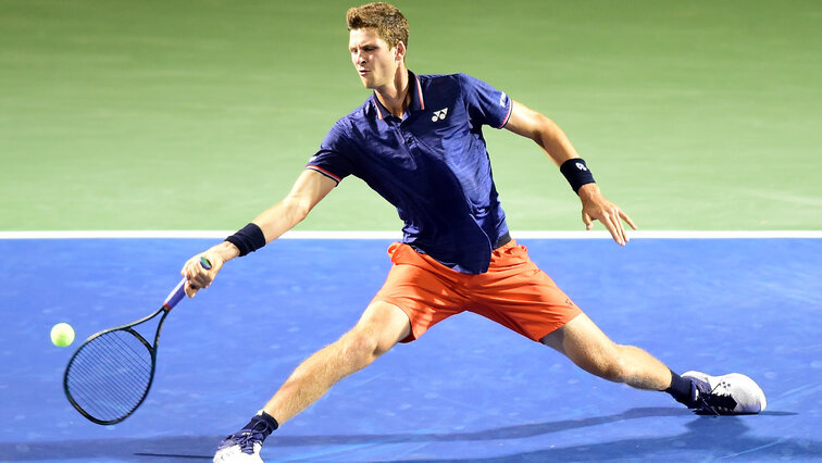 Hubert Hurkacz bezwang im Halbfinale des ATP-Tour-250-Turniers in Winston-Salem Denis Shapovalov. Hubert Hurkacz bezwang im Halbfinale des ATP-Tour-250-Turniers in Winston-Salem Denis Shapovalov.