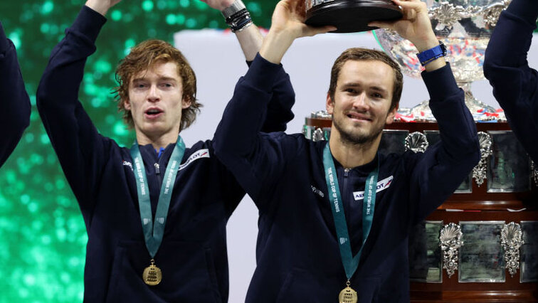 Der Weg zum neuerlichen Davis-Cup-Triumph für Andrey Rublev und Daniil Medvedev ist nicht kürzer geworden Der Weg zum neuerlichen Davis-Cup-Triumph für Andrey Rublev und Daniil Medvedev ist nicht kürzer geworden