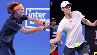 Andrey Rublev und Jannik Sinner treffen zum sechsten Mal aufeinander Andrey Rublev und Jannik Sinner treffen zum sechsten Mal aufeinander