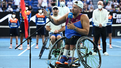 Dylan Alcott am Donnerstag in Melbourne Dylan Alcott am Donnerstag in Melbourne
