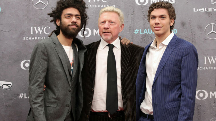 Boris Becker mit seinen Söhnen Noah und Elias beim Laureus Award 2020 Boris Becker mit seinen Söhnen Noah und Elias beim Laureus Award 2020