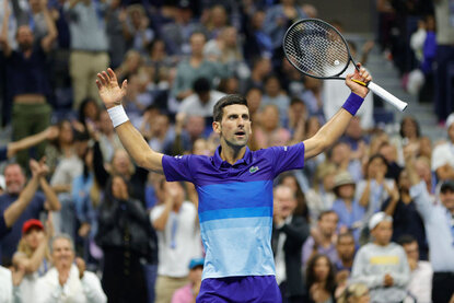 Novak Djokovic durfte über den Finaleinzug jubeln Novak Djokovic durfte über den Finaleinzug jubeln