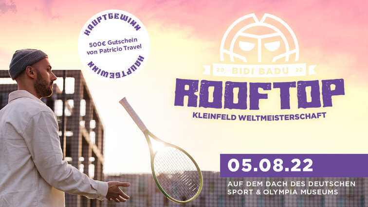 Bidi Badu sucht über den Dächern von Köln den Kleinfeld-Weltmeister Bidi Badu sucht über den Dächern von Köln den Kleinfeld-Weltmeister