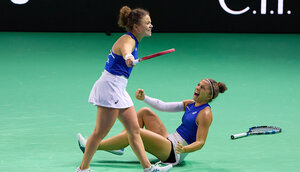 Paolini und Errani jubelten überschwänglich über den Sieg gegen Polen