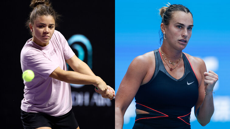 Aryna Sabalenka und Jasmine Paolini stehen sich heute bei den WTA Finals in Riad gegenüber.