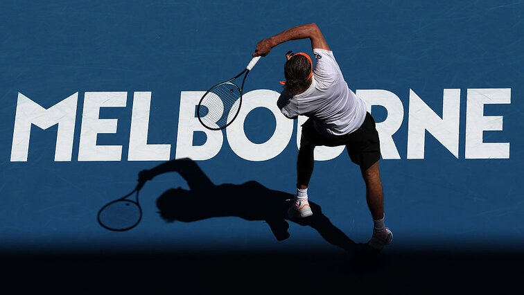 Alexander Zverev am Sonntag in Melbourne