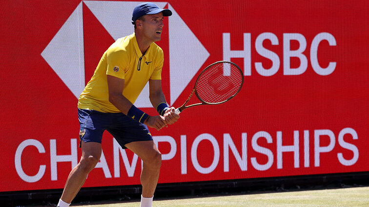 Hochverdient besiegte Roberto Bautista Agut im Londoner Queen's Club den Dänen Holger Rune. Getty Images