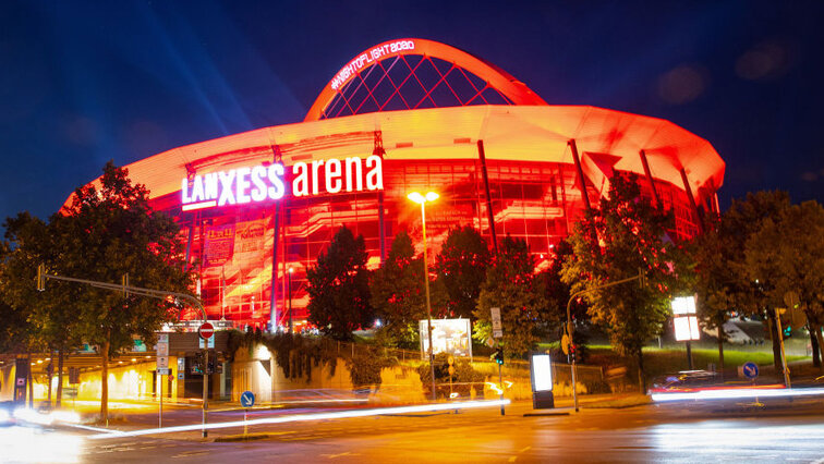 Die Kölner Lanxess Arena - hier wird es Mitte Oktober Spitzentennis geben The Lanxess Arena in Cologne - there will be top tennis here in mid-October