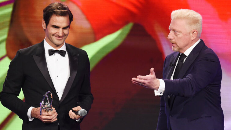 Roger Federer und Boris Becker beim Laureus Award 2018 Roger Federer und Boris Becker beim Laureus Award 2018