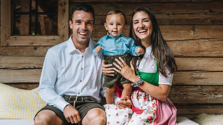 Roberto Bautista Agut mit Frau Ana und Sohn Roberto