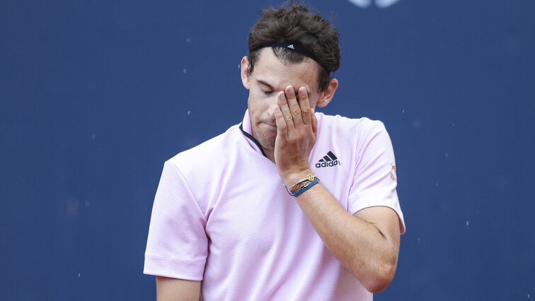 Dominic Thiem ist gegen Yannick Hanfmann ins Grübeln gekommen Dominic Thiem ist gegen Yannick Hanfmann ins Grübeln gekommen